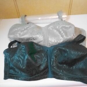 Elegant Lace Women's Intimates Set - Gray/Silver /Dark Teal/Green 42h Bra Temu